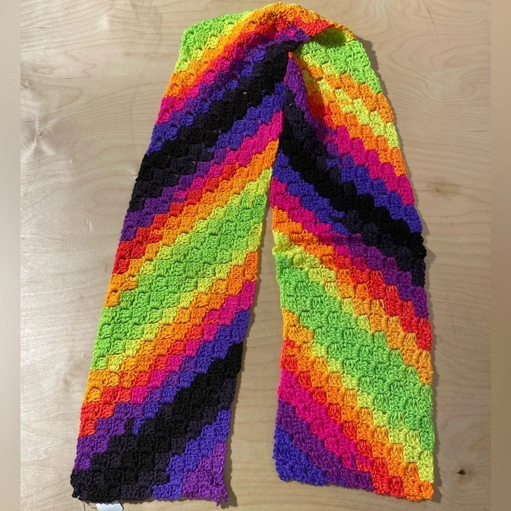 Colorful Crochet Scarf (OS)